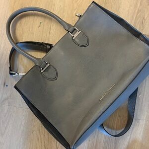 Steve Madden Charcoal and Black Women's Tote Bag